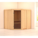 Sauna traditionnel d'angle JARIN 5 à 6 places 68mm KARIBU