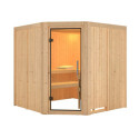 Sauna traditionnel d'angle JARIN 5 à 6 places 68mm KARIBU