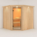 Sauna traditionnel d'angle JARIN 5 à 6 places 68mm KARIBU