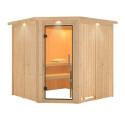 Sauna traditionnel d'angle JARIN 5 à 6 places 68mm KARIBU