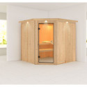 Sauna traditionnel d'angle JARIN 5 à 6 places 68mm KARIBU