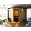 Sauna traditionnel d'angle JARIN 5 à 6 places 68mm KARIBU