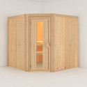 Sauna traditionnel d'angle JARIN 5 à 6 places 68mm KARIBU