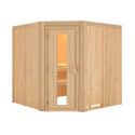 Sauna traditionnel d'angle JARIN 5 à 6 places 68mm KARIBU