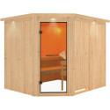 Sauna traditionnel d'angle MALIN 5 à 6 places 68mm KARIBU