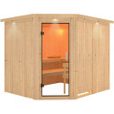 Sauna traditionnel d'angle MALIN 5 à 6 places 68mm KARIBU