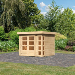 Abri de jardin en bois massif 5,25m² Kerko 3 – Karibu
