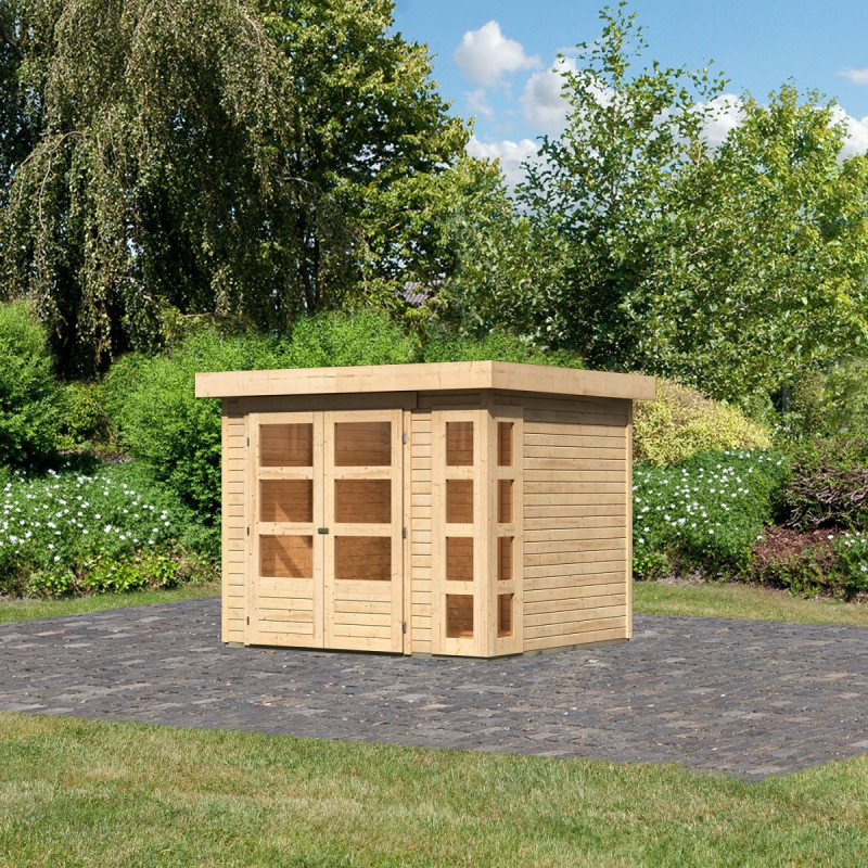 Abri de jardin en bois massif 5,25m² Kerko 3 – Karibu