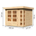 Abri de jardin en bois massif 5,25m² Kerko 3 – Karibu