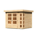 Abri de jardin en bois massif 5,25m² Kerko 3 – Karibu