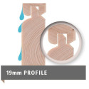 Abri de jardin en bois massif gris terre 5,25m² Kerko 3 – Karibu