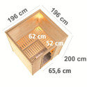Sauna traditionnel MOJAVE 5 à 6 places 38mm KARIBU