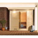 Sauna traditionnel MOJAVE 5 à 6 places 38mm avec couronne et porte classique KARIBU