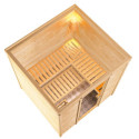 Sauna traditionnel MOJAVE 5 à 6 places 38mm avec couronne et porte classique KARIBU