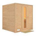 Sauna traditionnel MOJAVE 5 à 6 places 38mm sans couronne - avec porte à économie d'énergie KARIBU