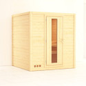 Sauna traditionnel MOJAVE 5 à 6 places 38mm sans couronne - avec porte à économie d'énergie KARIBU