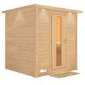 Sauna traditionnel MOJAVE 5 à 6 places 38mm avec couronne et porte à économie d'énergie KARIBU
