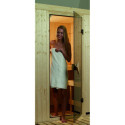 Sauna traditionnel MOJAVE 5 à 6 places 38mm avec couronne et porte en verre clair KARIBU