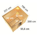 Sauna traditionnel Sonara 6 à 8 places 38mm KARIBU