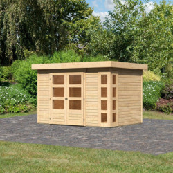 Abri de jardin en bois massif 6,55m² Kerko 4 – Karibu
