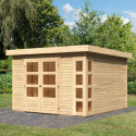 Abri de jardin en bois massif 9,24m² Kerko 6 – Karibu 