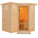 Sauna traditionnel 38mm 4 à 5 places Sahib 1 avec couronne et porte classique KARIBU