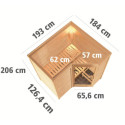 Sauna traditionnel 38mm 4 à 5 places Sahib 1 - KARIBU