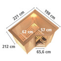 Sauna traditionnel 38mm 4 à 5 places Sahib 1 - KARIBU