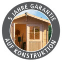 Abri de jardin en bois massif 6,55m² Kerko 4 avec appentis 280cm – Karibu 