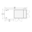 Abri de jardin en bois massif 6,92m² Retola 3 avec armoire intégrée et appentis 240cm – Karibu 