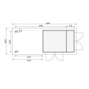Abri de jardin en bois massif 6,25m² Retola 2 avec armoire intégrée et appentis 280cm – Karibu 