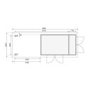 Abri de jardin en bois massif 8,18m² Retola 5 avec armoire intégrée et appentis 280cm – Karibu 
