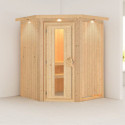 Sauna prêt à brancher NANJA 2 à 3 places 68mm KARIBU