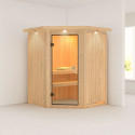 Sauna prêt à brancher NANJA 2 à 3 places 68mm KARIBU
