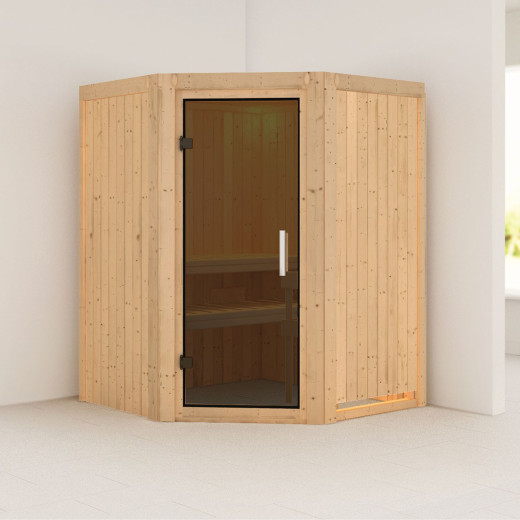 Sauna prêt à brancher NANJA 2 à 3 places 68mm KARIBU