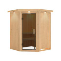 Sauna prêt à brancher NANJA 2 à 3 places 68mm KARIBU