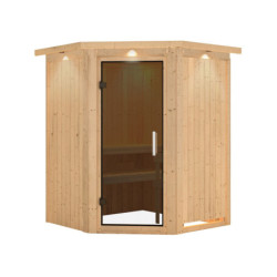 Sauna prêt à brancher NANJA 2 à 3 places 68mm KARIBU