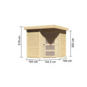 Abri de jardin en bois massif 4,62m² Schwandorf 3 – Karibu 