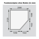 Abri de jardin en bois massif gris terre 4,62m² Schwandorf 3 – Karibu 