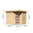 Abri de jardin en bois massif 5,95m² Schwandorf 5 – Karibu 