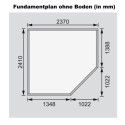 Abri de jardin en bois massif gris terre 5,95m² Schwandorf 5 – Karibu 