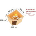 Sauna traditionnel d’angle Tonja Plug &Play - 3 à 4 places 68mm KARIBU
