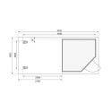 Abri de jardin en bois massif gris terre 4,62m² Schwandorf 3 avec appentis 280cm – Karibu 