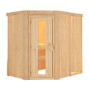 Sauna traditionnel d’angle Saja Plug &Play - 3 à 4 places 68mm KARIBU