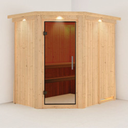 Sauna traditionnel d’angle Saja Plug &Play - 3 à 4 places 68mm KARIBU