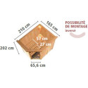 Sauna traditionnel d’angle Saja Plug &Play - 3 à 4 places 68mm KARIBU