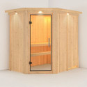 Sauna traditionnel d’angle Saja Plug &Play - 3 à 4 places 68mm KARIBU