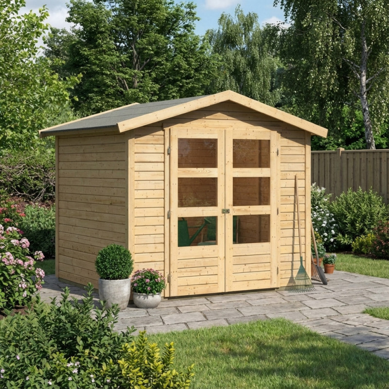 Abri de jardin en bois massif 4,57m² Amberg 3 – Karibu 