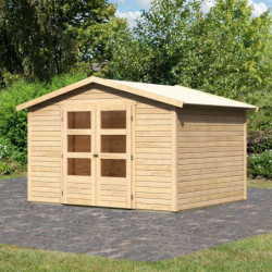 Abri de jardin en bois massif 6,05m² Amberg 4 – Karibu 