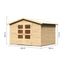 Abri de jardin en bois massif 6,05m² Amberg 4 – Karibu 